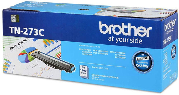 Brother Genuine Standard Yield Cyan Ink Printer Toner Cartridge | TN-273C