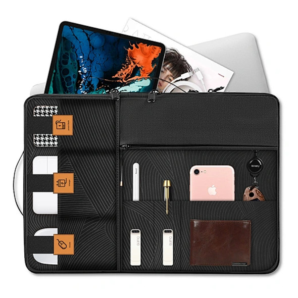 WiWU Alpha Double Layer Sleeve For 13.3" Laptop/Macbook - Black | ALPHADL-13.3B