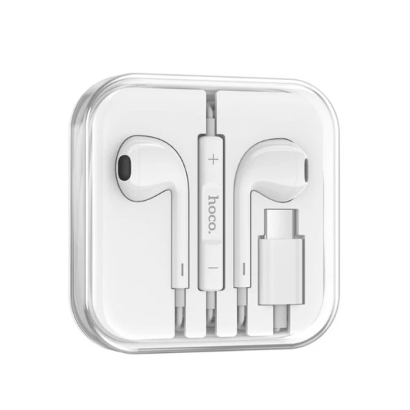 Hoco Crystal Joy Wire Earphone USB-C -White | M101
