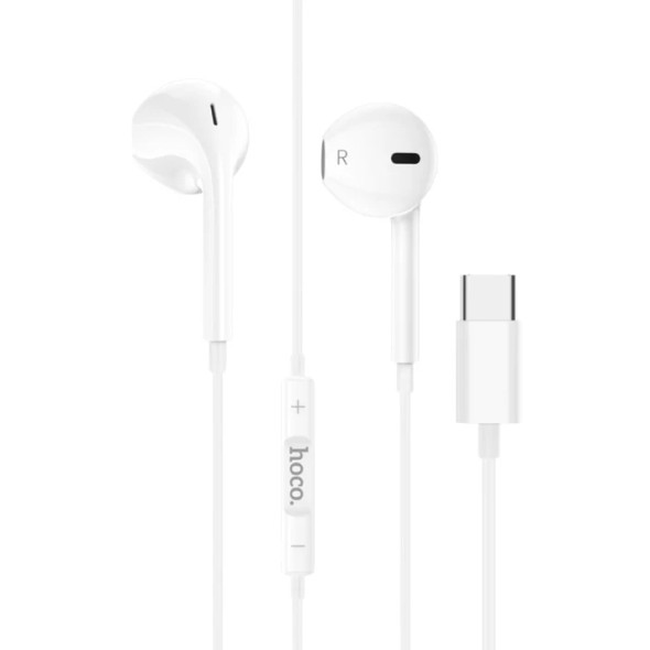Hoco Crystal Joy Wire Earphone USB-C -White | M101
