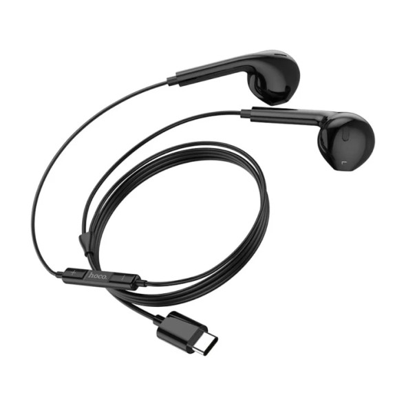 Hoco Crystal Joy Wire Earphone USB-C – Black | M101