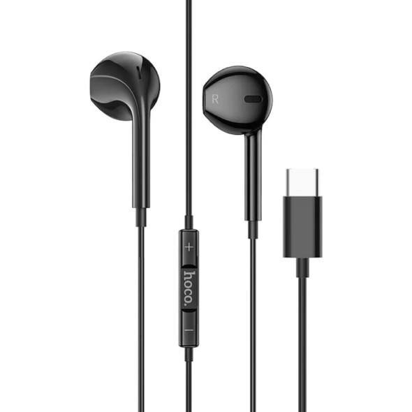 Hoco Crystal Joy Wire Earphone USB-C – Black | M101