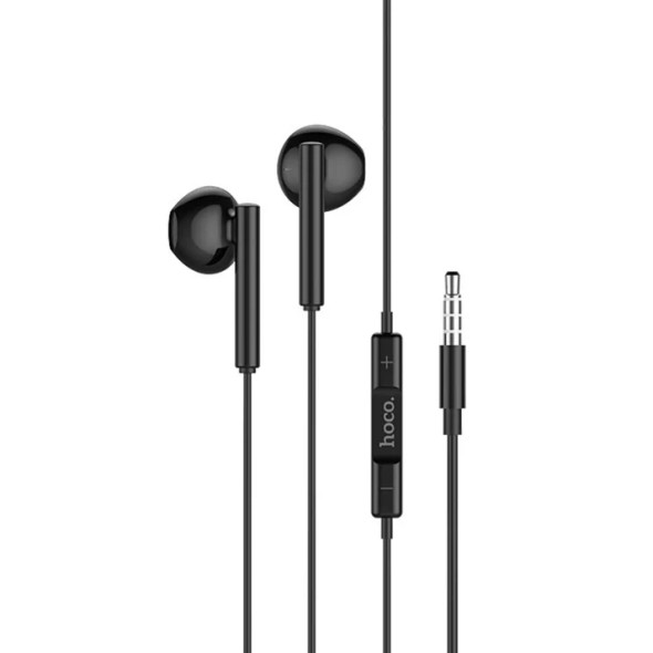 Hoco Wired Earphones 3.5mm with Mic - Black | M64