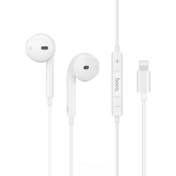 Hoco iPhone Lightning Earphone - White | M111