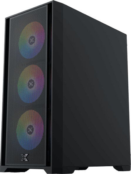 Xigmatek Gaming X II RGB Mid-Tower Gaming Case – ATX/E-ATX Support - 4 Pre-Installed ARGB Fans | GamingXII