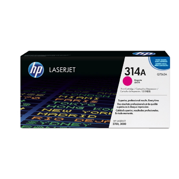 HP 314A Original LaserJet Toner Cartridge - Magenta | Q7563A