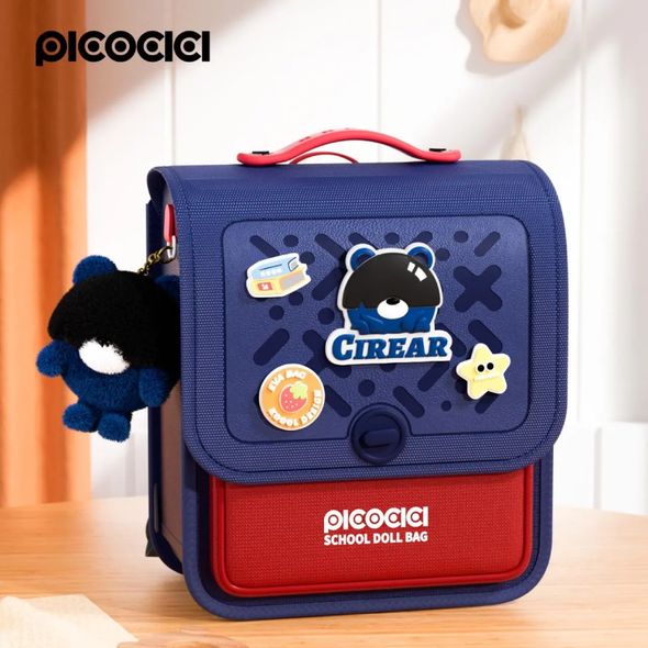 Picocici School Doll Bag Round Bear | K58