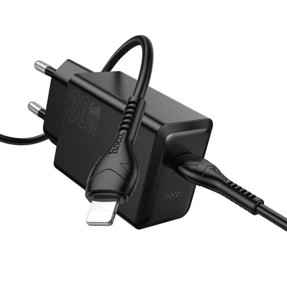 Hoco Nuevo USB-C to Lightning 30W Adapter with Cable - Black | N70