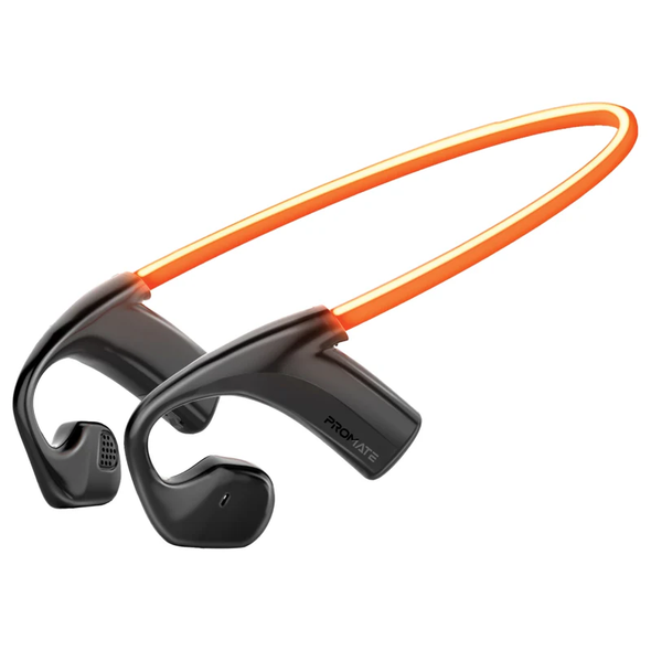 Promate AudioConduct™ High-Endurance Wireless Neckband Earphones - Black | RIPPLEGLOW.BLACK