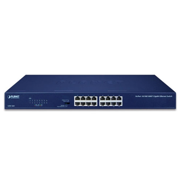 Planet 16-Port 10/100/1000Mbps Gigabit Ethernet Switch | GSW-1601