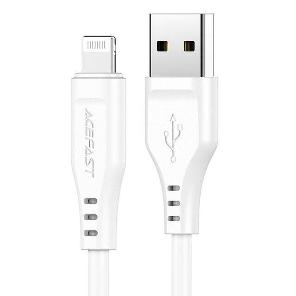 ACEFAST C3-02 USB to Lightning TPE Charging Data Cable - Fast Charging - 1.2m Length - White | ACEF-C3-02