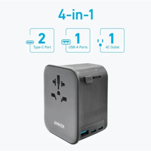 Anker Nano Travel Adapter 4-in-1, 65W | A9213K12