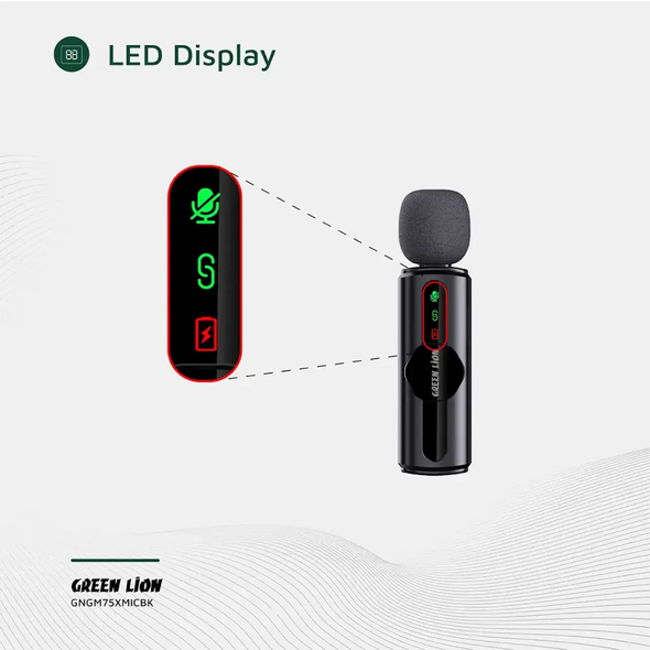 Green Lion GM-75X Microphone 3-Level Noise Cancellation | GNGM75XMICBK