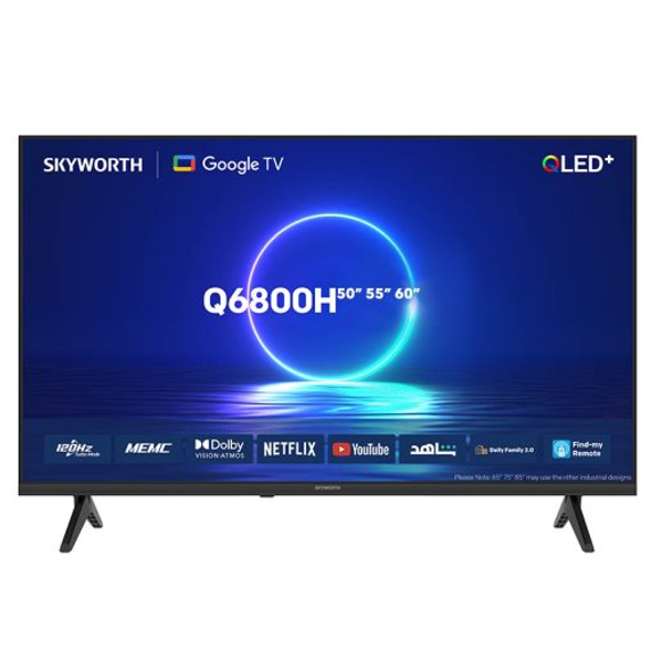 Skyworth 60Q6800H 60" QLED 4K UHD Smart TV – HDR10, Dolby Audio, Wi-Fi, HDMI, USB | 60Q6800H