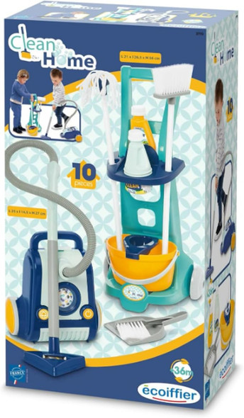 Ecoiffier Clean Home Cleaning Trolley with Vacuum | 0002769