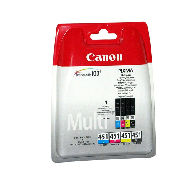Canon 451 Original INK Multi Pack - Tri-color+Black | CLI451-MP