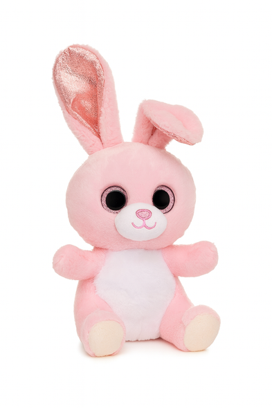 Pink Bunny Plush Toy - Adorable Soft Rabbit Stuffed Animal with Shiny Ears | 547-1 Pink Bunny Plush Toy - Adorable Soft Rabbit Stuffed Animal with Shiny Ears | 547-1
