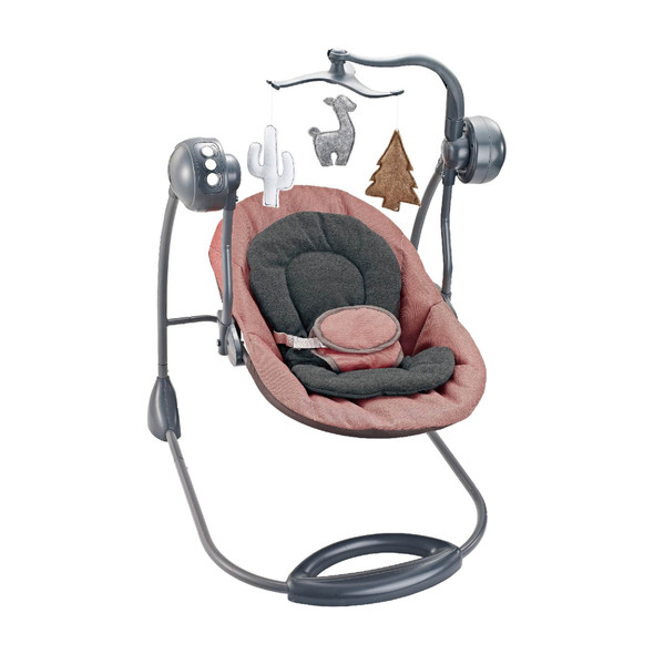 Electric Baby Swing with Music & Hanging Plush Toys - Pink | 27265 Electric Baby Swing with Music & Hanging Plush Toys - Pink | 27265