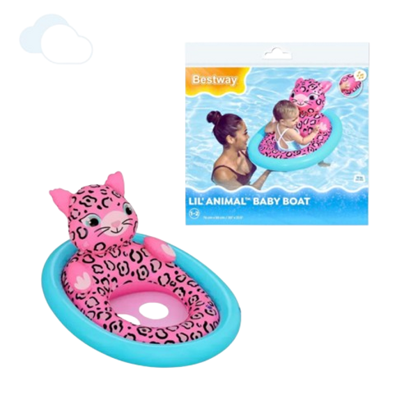 Bestway Inflatable Baby Float - Pink Leopard | P-34180 Bestway Inflatable Baby Float - Pink Leopard | P-34180
