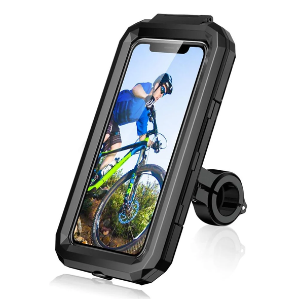 Motorcycle Waterproof Phone Holder with Mirror Mount - Small (4.7" - 6.3")