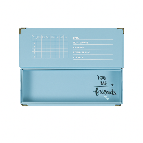 You and Me Friends Pencil Case - Light Blue You and Me Friends Pencil Case - Light Blue