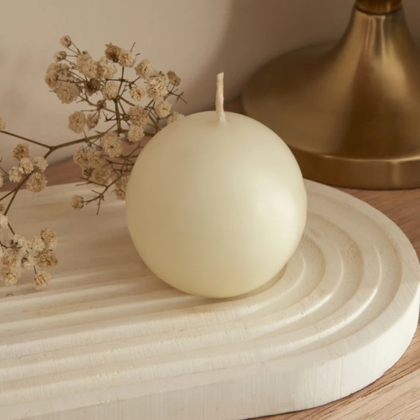 Karaca Home Ball Candle 6cm [Beige] | 8680214388518
