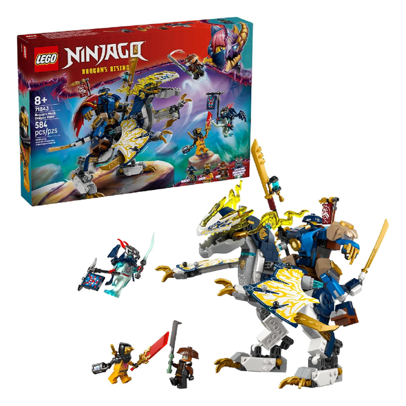 Lego NINJAGO Rogue’s Mech Dragon Rider Building Toy Set | 71843