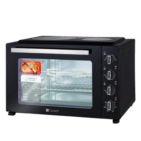 Dorsch 1800W 48L Double Glass Electric Oven With Hob | DH-07850 Dorsch 1800W 48L Double Glass Electric Oven With Hob | DH-07850