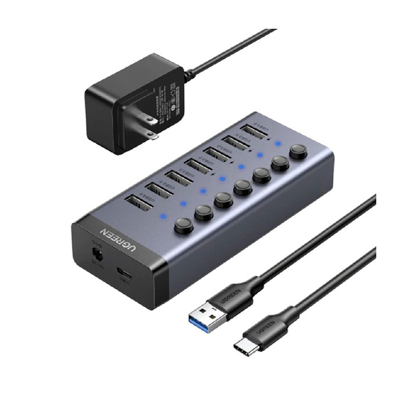 UGREEN Powered USB 3.0 Hub 7-Port USB Adapter with 4 Smart Charging Ports | 90306