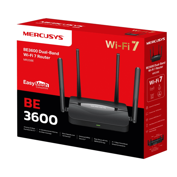 Mercusys BE3600 Dual Band Wi-Fi 7 Router | MR25BE