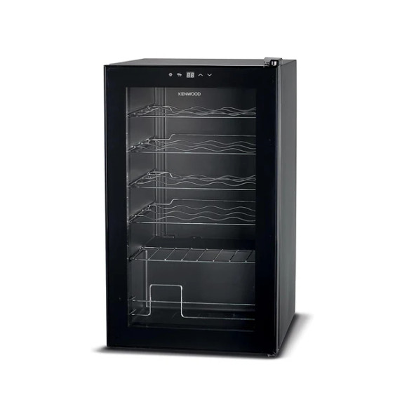 Kenwood Beverage Cooler 24 Bottles Wine Cooler With Double Glass Door | BCM24.000BK