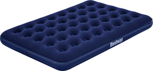 Bestway Air Bed Queen Size - 191 × 137 × 22 cm - Flocked Air Mattress with Repair Patch | P-67002