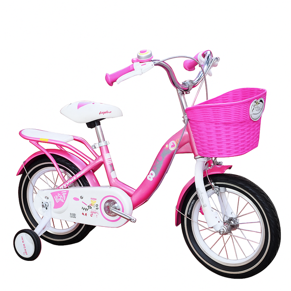 Princess Pink Kids Bicycle with Basket - 12 inch | DNGZ-12