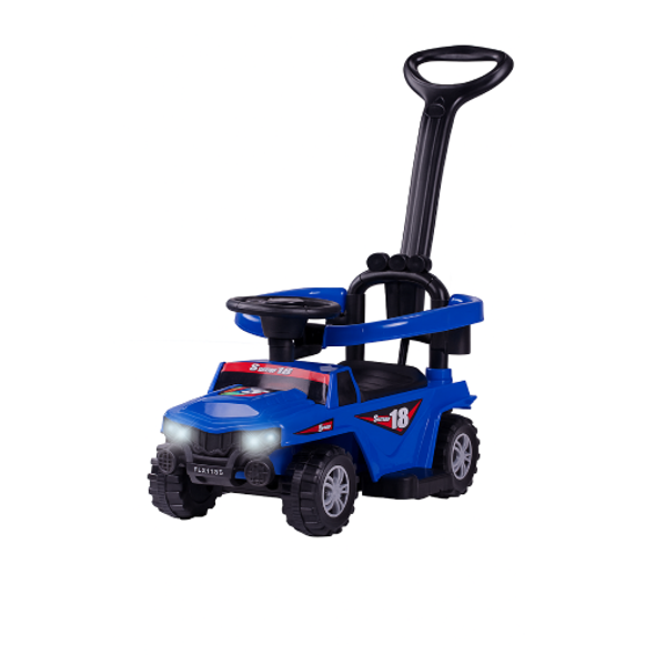 Kids Ride-On Jeep with Push Handle & Safety Backrest – Blue | THL-9601T