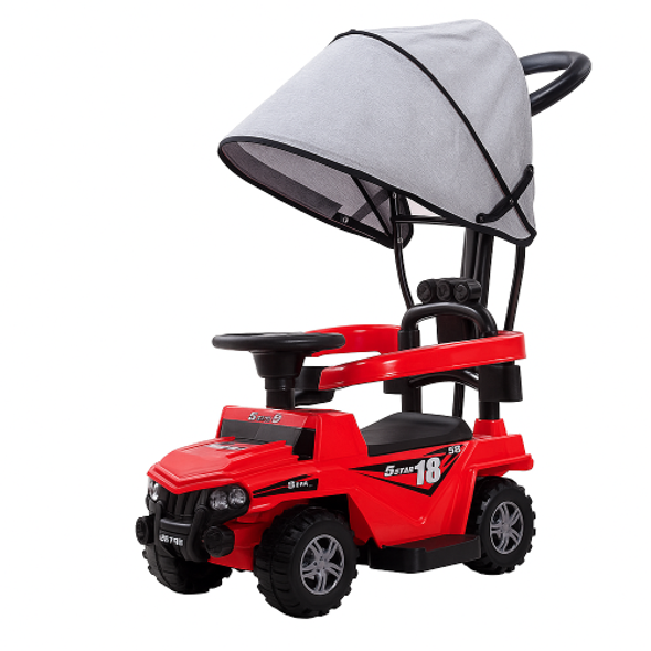 Kids Ride-On Jeep with Push Handle & Safety Backrest – Red | THL-9602P