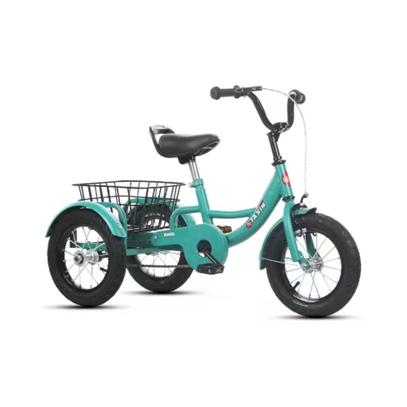 Kids Pedal Tricycle with Basket, Sturdy 3-Wheel Bike - Green | 618/G