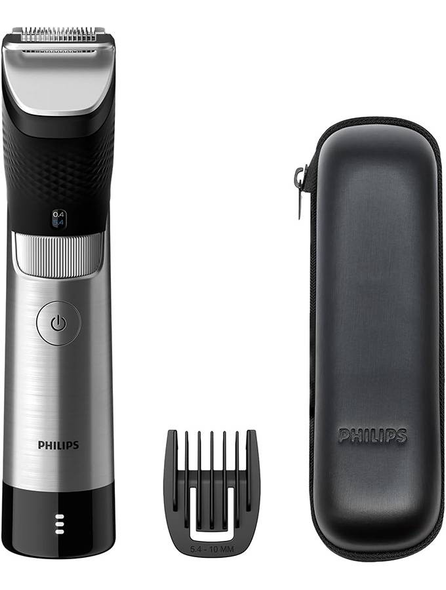 Philips Prestige Beard Trimmer - Corded & Cordless, Full Metal Blades | BT9810/13