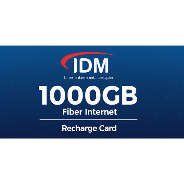 IDM 1000GB Fiber Internet Recharge Card | IDM1000GB