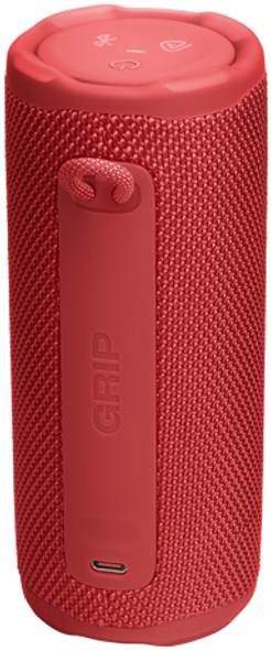 JBL Grip Portable Bluetooth Speaker - Red - Waterproof & Drop-Proof Design - 14 Hours Playtime | JBL-GRIP-RED