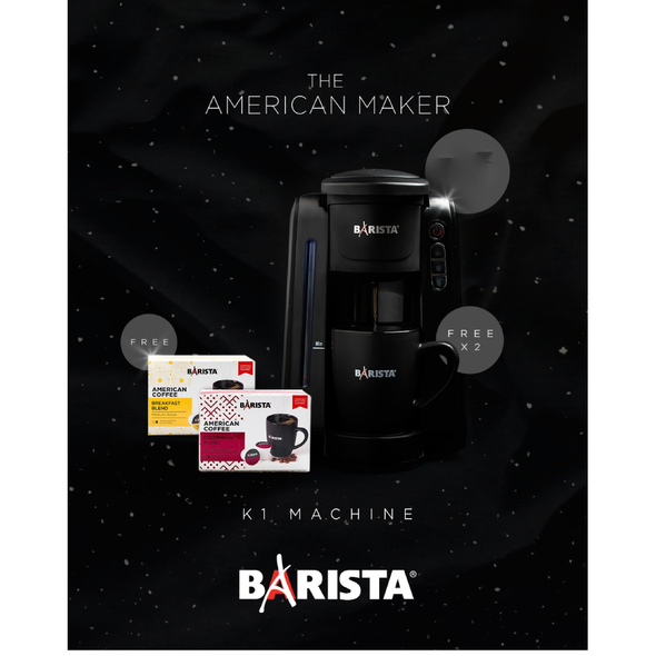 KCUP Barista Coffee Machine with Free America Coffee Pods  | MA0021