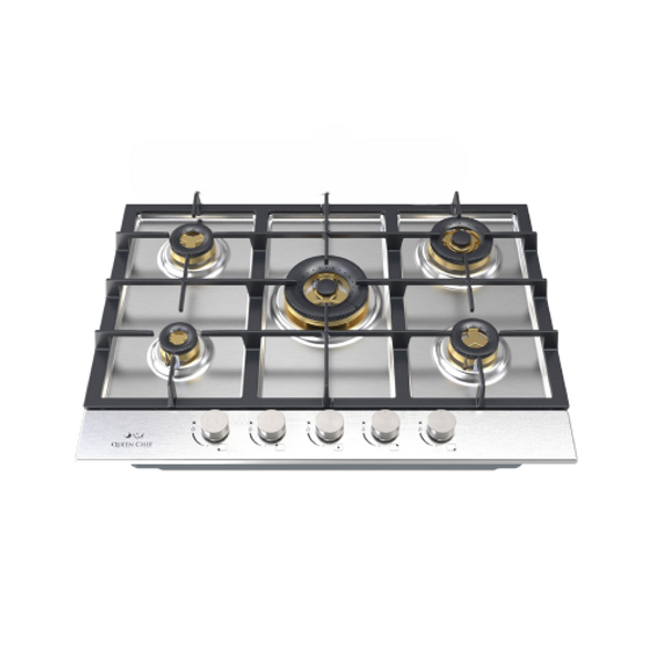 Queen Chef Built-in Gas Hob 5 Burners - Stainless Steel | QCHB70-5GS/S (B)