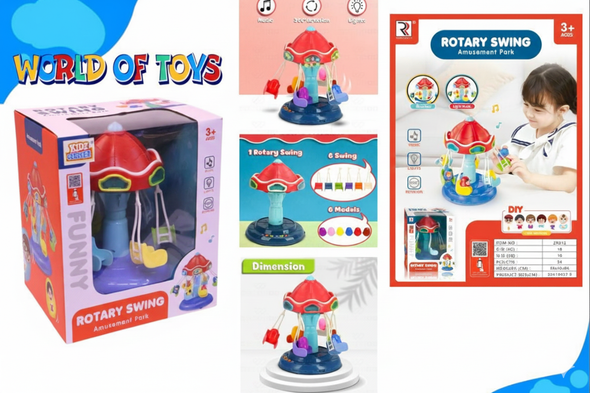Rotary Swing Amusement Park - Music, Lights & 360° Rotation Toy (22.5 cm) | ZR212