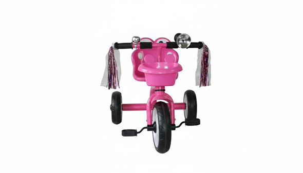 Pink Kids Tricycle with Basket & Streamers | AL281