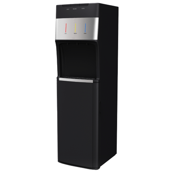 Queen Chef Elegant 3-Tap Water Dispenser with Storage & Anticalcaire Heater - Black | BY1196 B