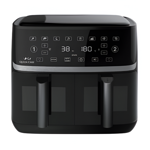 Queen Chef 1700W Twin Drawer Air Fryer, 10L, Digital Display | AF-1203
