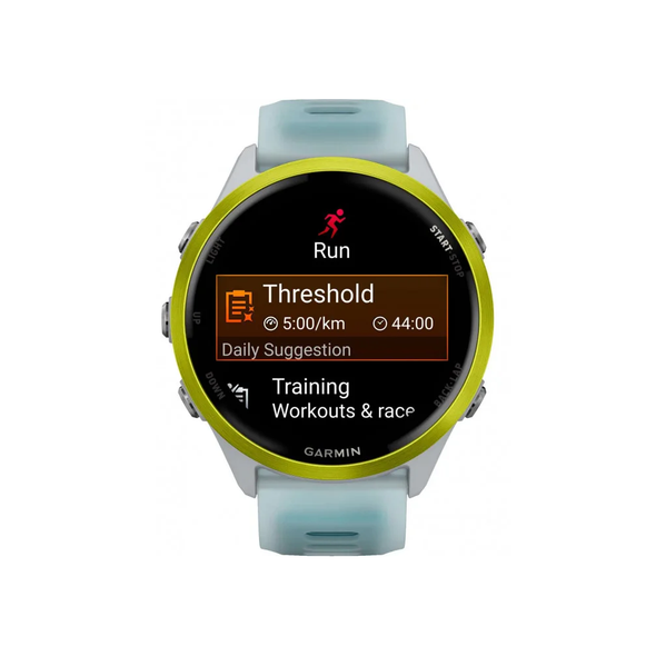 Garmin Forerunner 570 Smart Watch - 47mm Amp Yellow Aluminium with Translucent Whitestone/Turquoise Band | 010-02971-01