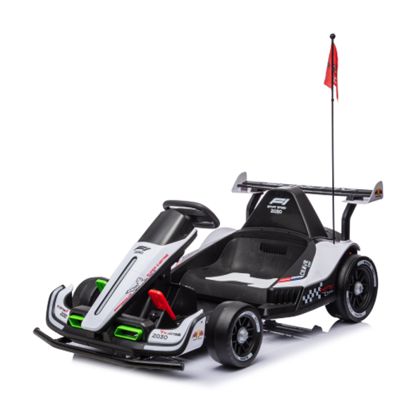 Azeno Kids Electric Ride-On Scooter Car Go-Kart Toy - White | MG2030/W