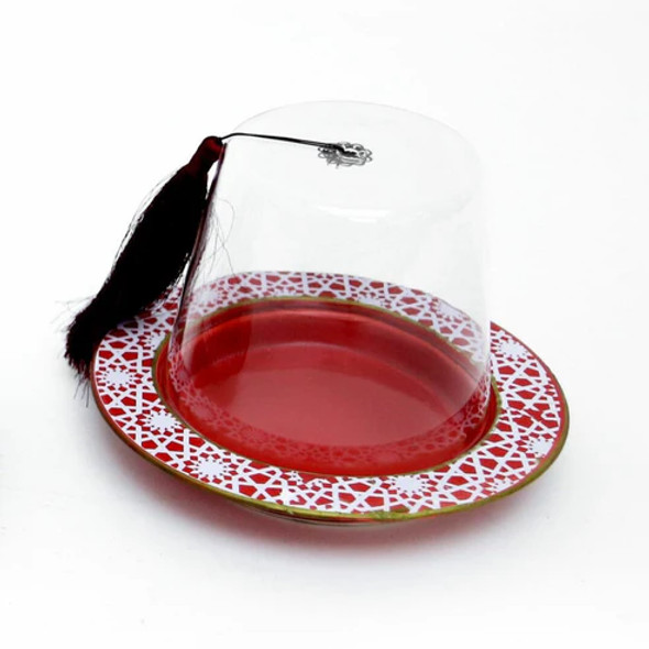 Articles Decal Plate 20×16 cm Red / White | BBP1270