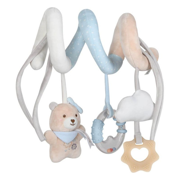 Kaichi Plush Spiral Stroller Toy – Blue Bear & Cloud Set | K999-377
