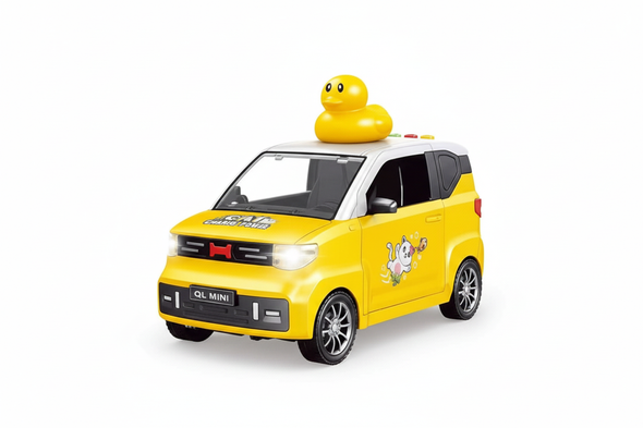 Cartoon Duck-Top Music & Light Mini Car Toy - Yellow | 319-1/1